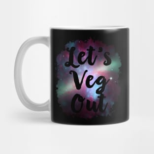 Let's Veg Out Funny 80's Design Mug